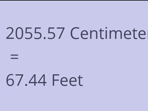 2055.57 CM TO FEET