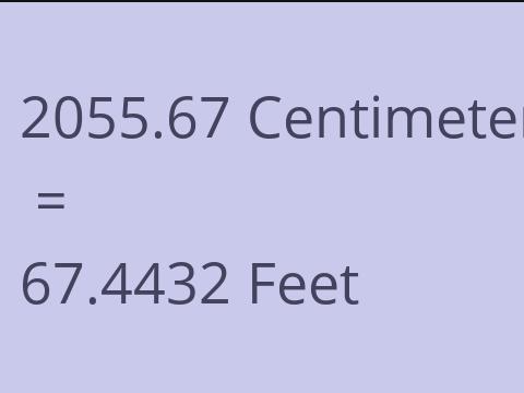 2055.67 CM TO FEET