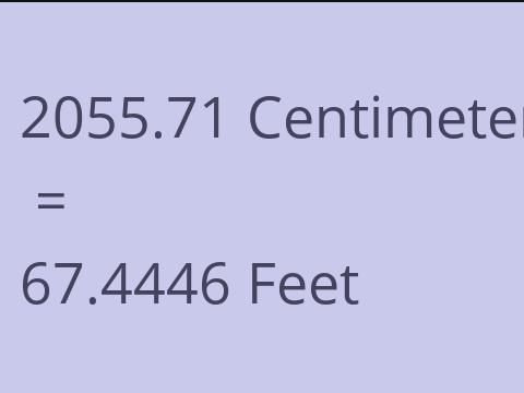 2055.71 CM TO FEET