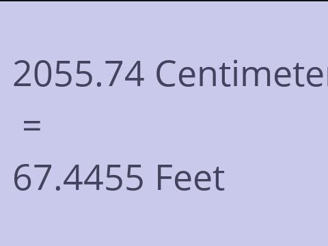 2055.74 CM TO FEET