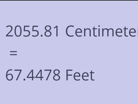 2055.81 CM TO FEET