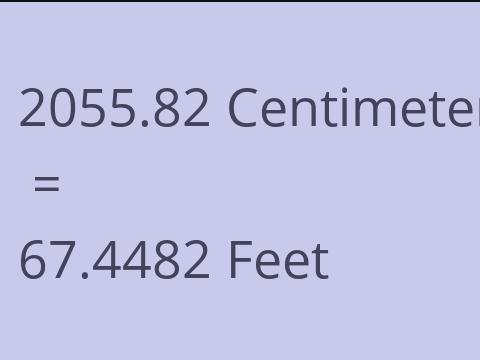 2055.82 CM TO FEET