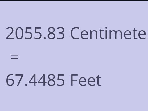 2055.83 CM TO FEET