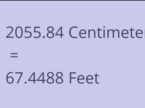 2055.84 CM TO FEET