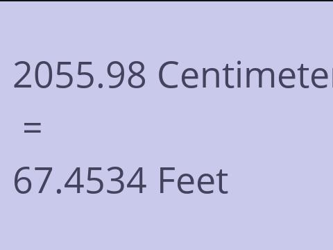 2055.98 CM TO FEET