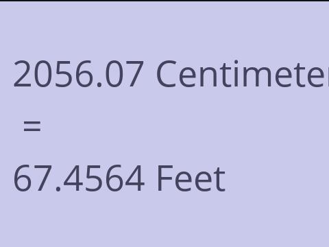 2056.07 CM TO FEET
