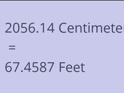 2056.14 CM TO FEET