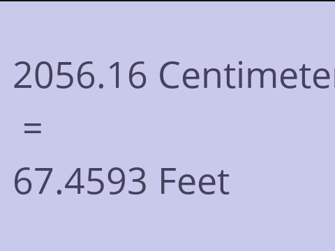 2056.16 CM TO FEET