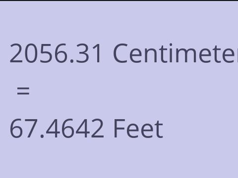 2056.31 CM TO FEET