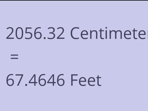 2056.32 CM TO FEET