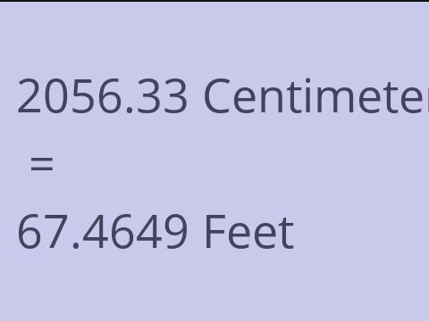 2056.33 CM TO FEET