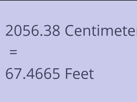 2056.38 CM TO FEET