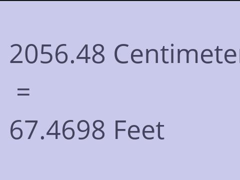 2056.48 CM TO FEET