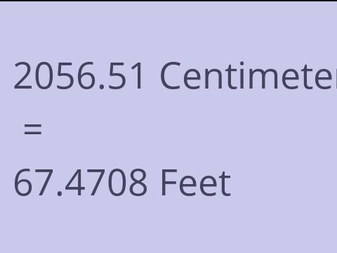 2056.51 CM TO FEET