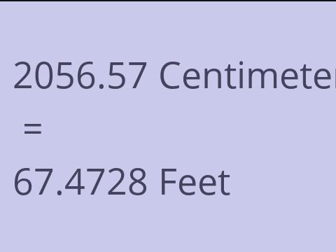 2056.57 CM TO FEET