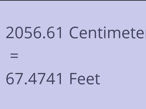 2056.61 CM TO FEET