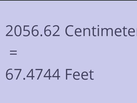 2056.62 CM TO FEET