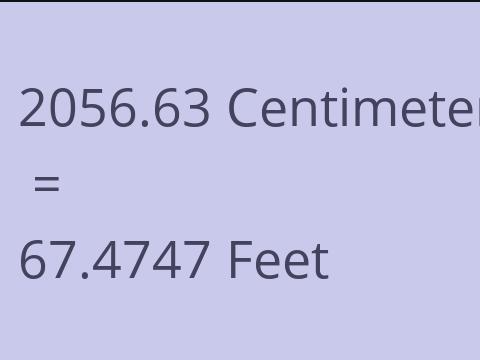 2056.63 CM TO FEET