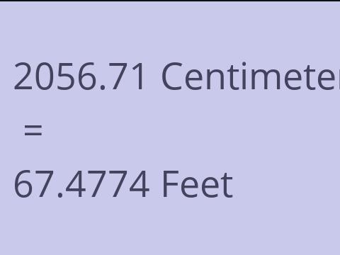 2056.71 CM TO FEET