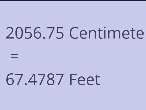 2056.75 CM TO FEET