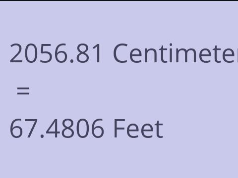 2056.81 CM TO FEET