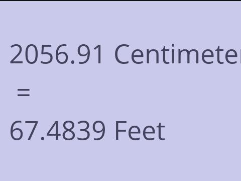 2056.91 CM TO FEET