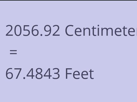 2056.92 CM TO FEET