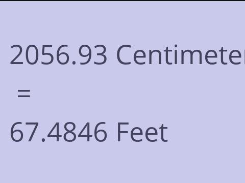 2056.93 CM TO FEET