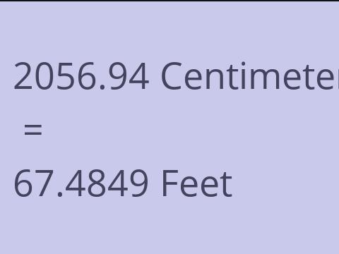 2056.94 CM TO FEET