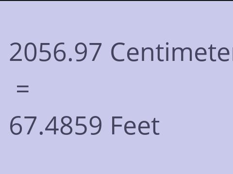 2056.97 CM TO FEET