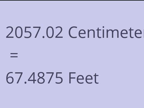 2057.02 CM TO FEET