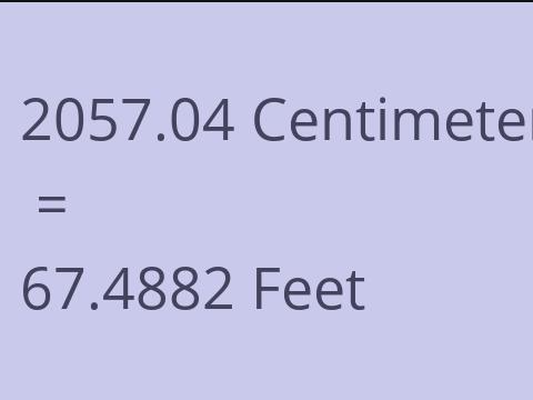 2057.04 CM TO FEET