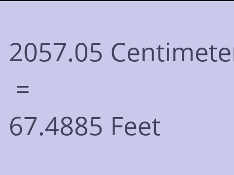 2057.05 CM TO FEET