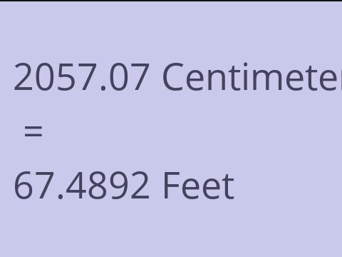 2057.07 CM TO FEET