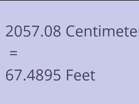 2057.08 CM TO FEET