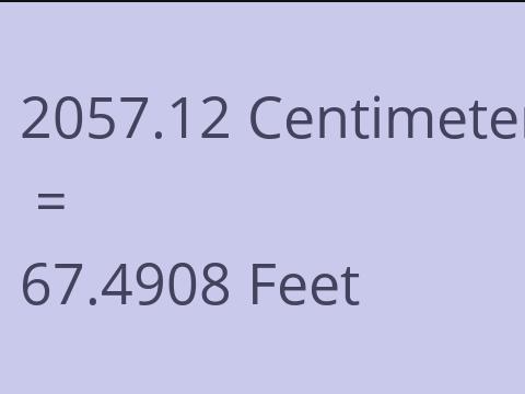 2057.12 CM TO FEET