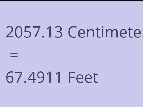 2057.13 CM TO FEET