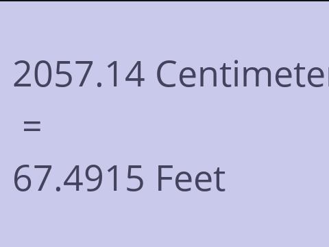 2057.14 CM TO FEET