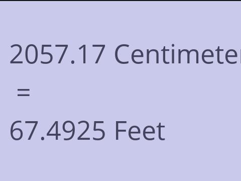 2057.17 CM TO FEET
