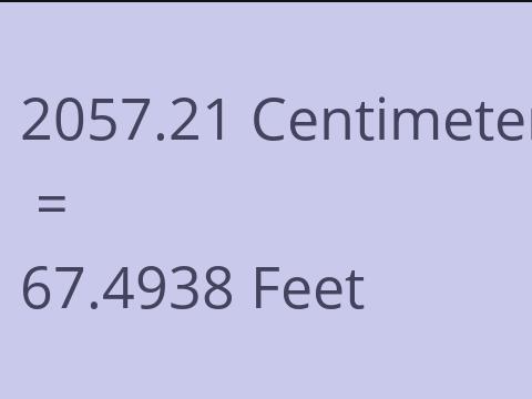 2057.21 CM TO FEET