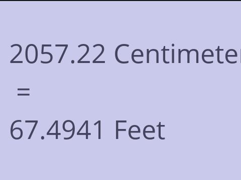 2057.22 CM TO FEET