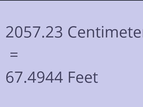 2057.23 CM TO FEET