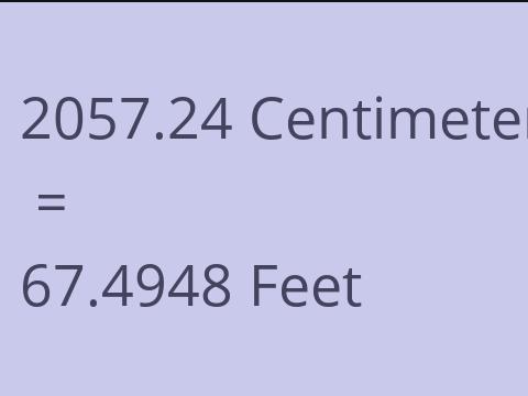 2057.24 CM TO FEET