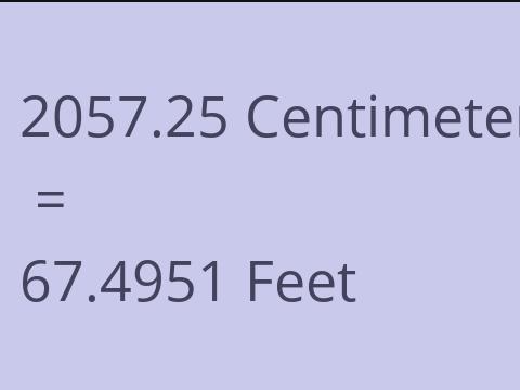 2057.25 CM TO FEET