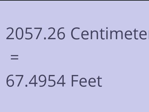 2057.26 CM TO FEET