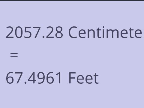 2057.28 CM TO FEET