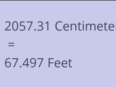 2057.31 CM TO FEET