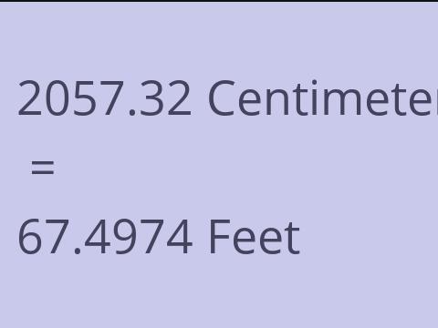 2057.32 CM TO FEET