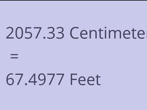 2057.33 CM TO FEET