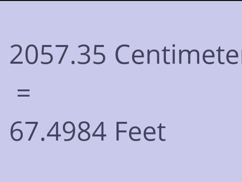 2057.35 CM TO FEET